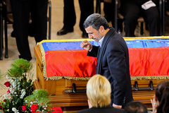 رییس جمهور در مراسم وداع و بزرگداشت هوگوچاوز